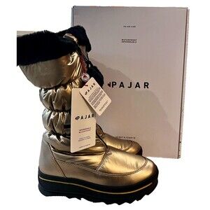 Pajar Women's Size 8.5 Toboggan 2.0 Gold Metal Stellare Winter Boots NEW in Box